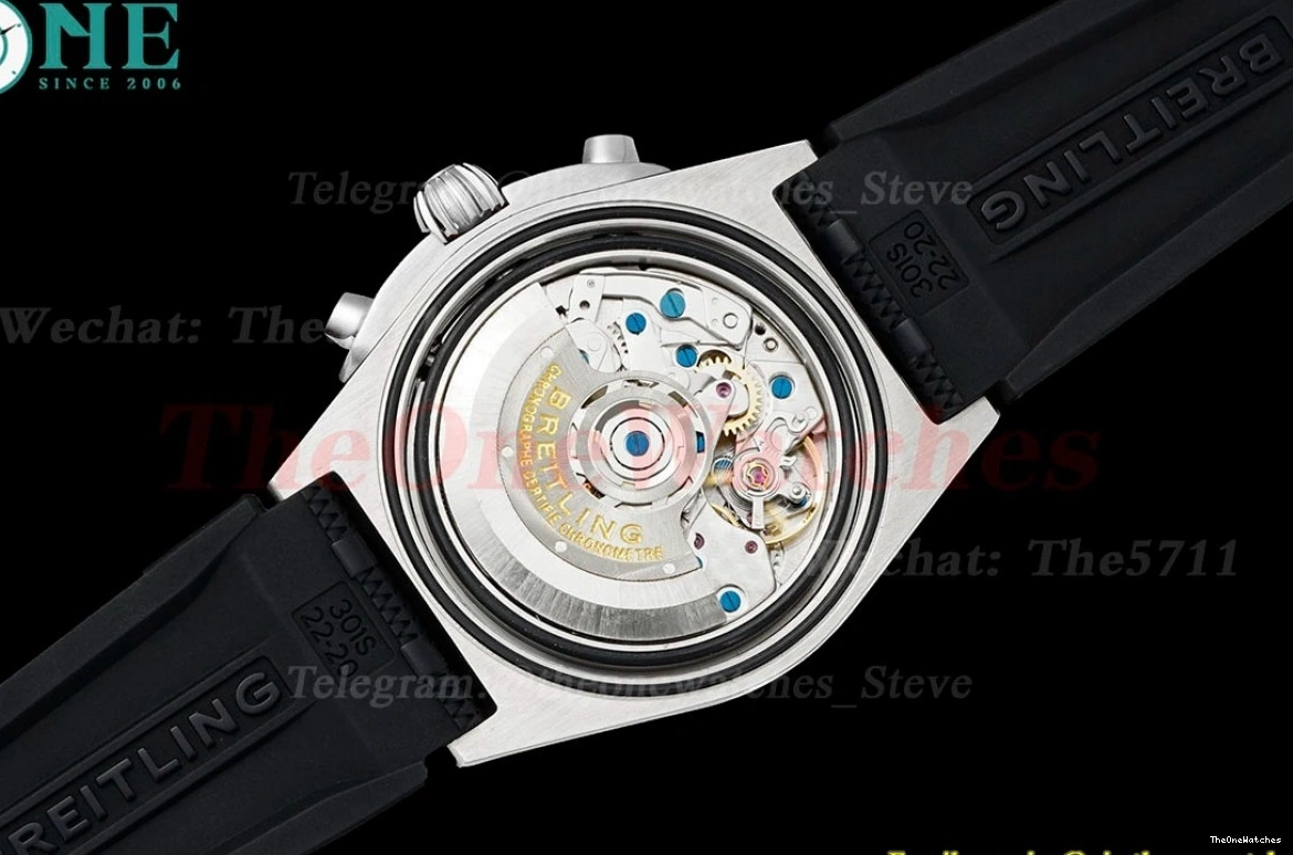 Chronomat Strap Dial 42MM TF on A7750 Silver B01 Rubber Rouleaux 0401